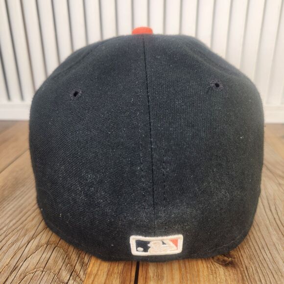 SF Giants New Era 59fifty USA Made Fitted 7 1/8" On Field Hat Cap Black Orange - Picture 5 of 10